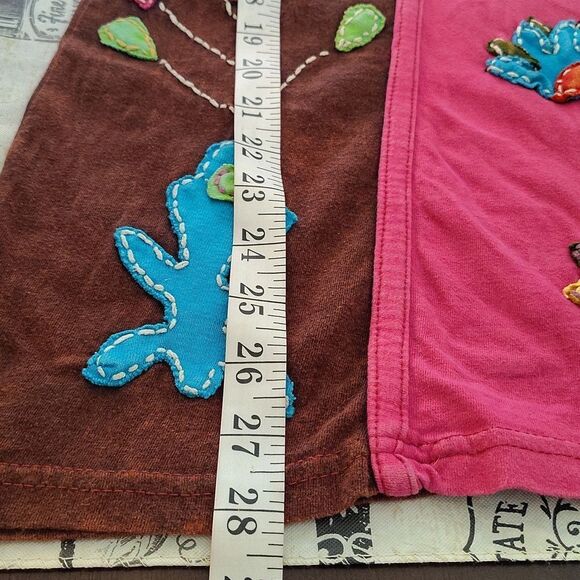 Y2K Colorful Embroidered Applique Festival Boho Nepal Cotton Mini Dress Medium - Picture 13 of 15